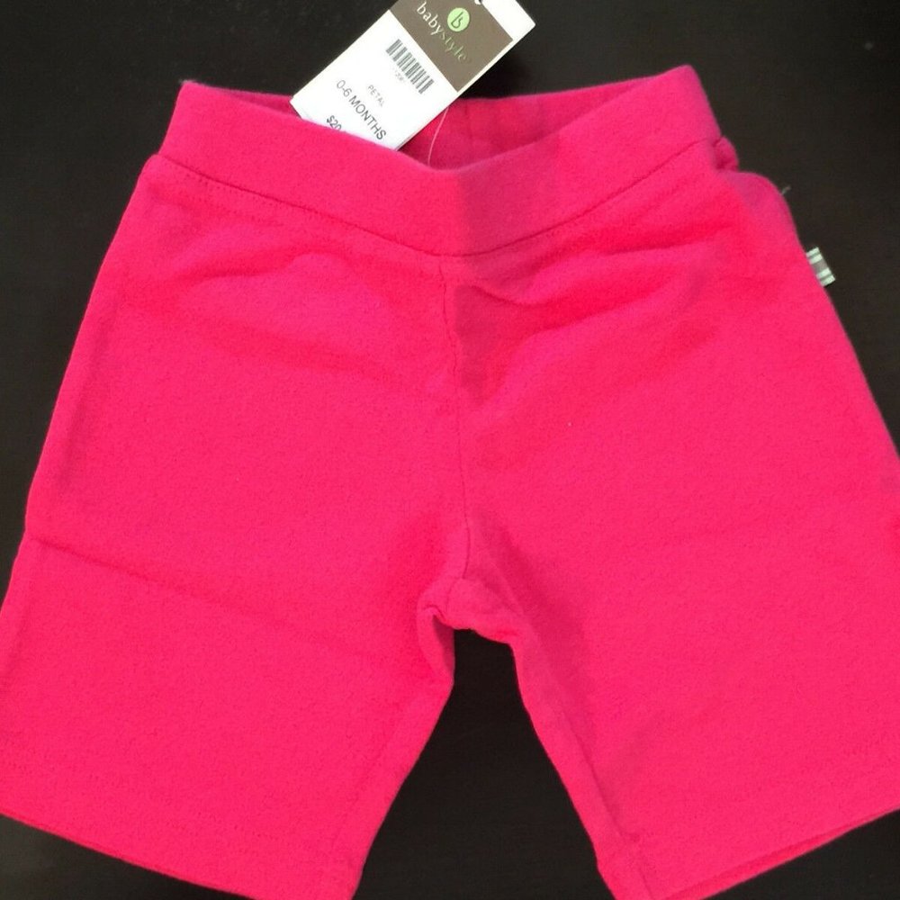 Petal pink baby capris by Babystyle 0-6 months NWT